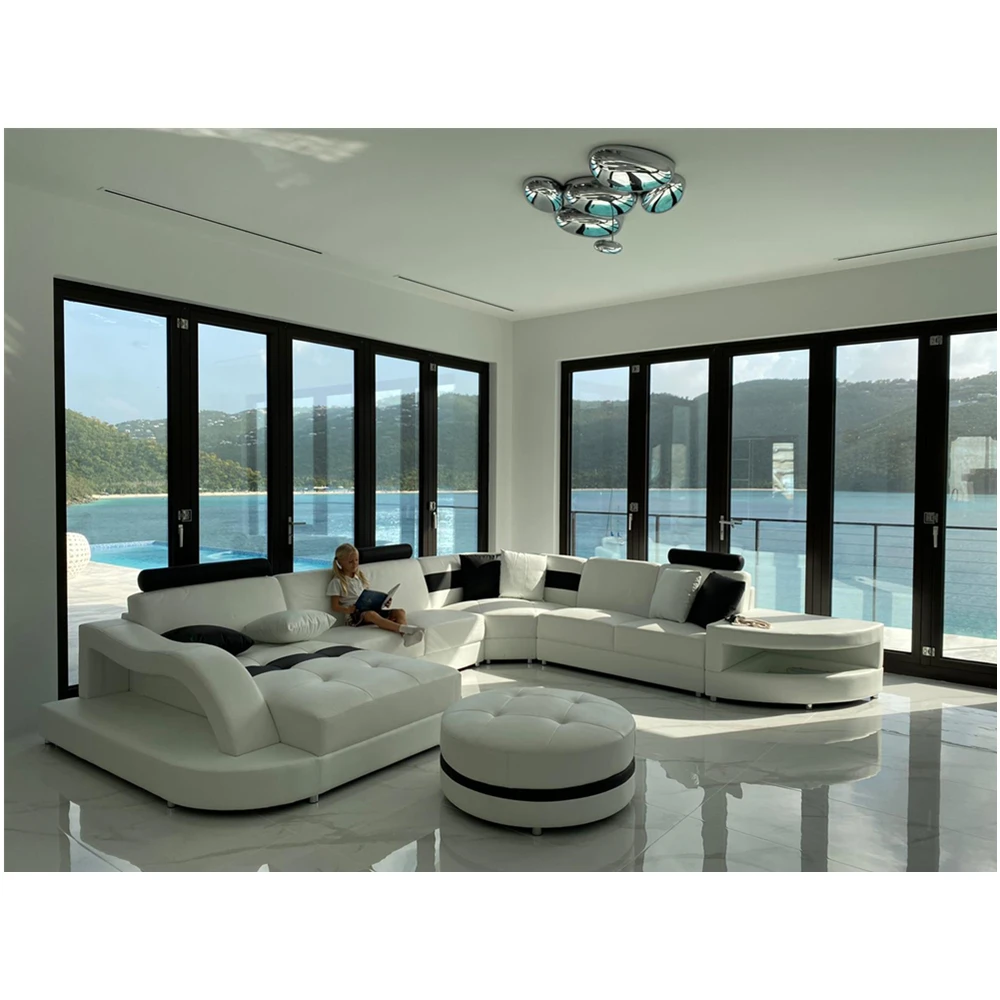 Современный кожаный диван мебель для гостиной|living room furniture|furniture living setliving set |