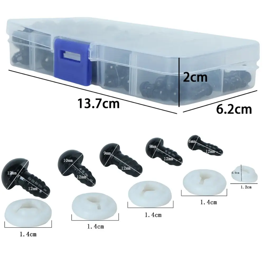 100 шт черные Глазные яблоки для кукол аксессуары пластиковые ремесла защитные