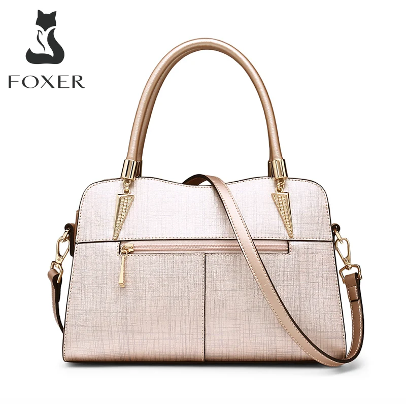foxer fall winter bag for women stylish office lady brand handbag split leather high quality shoulder bags female chic purse free global shipping