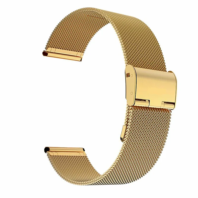 20mm 22mm Watch Band Strap For Samsung Galaxy watch 4 42mm Gear S2 Active 2 46mm Amazfit BIP Huawei watch Stainless Steel Strap