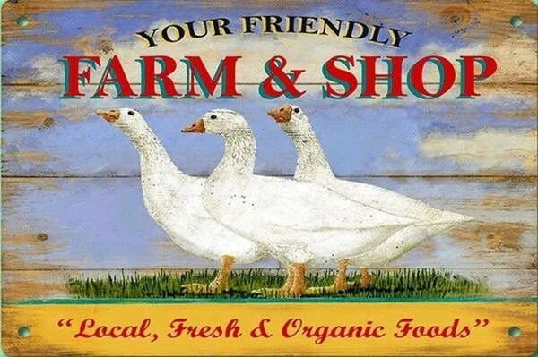 

Farm Shop Retro tin sign nostalgic ornament metal poster garage art deco bar cafe shop