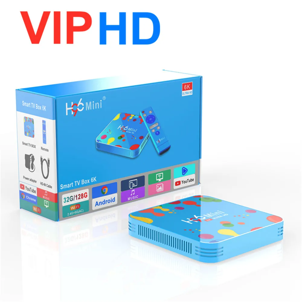 H96 мини H6 Android 9 0 ТВ коробка Allwinner H.265 USD двухъядерный процессор Wi Fi HDR плеер Декодер