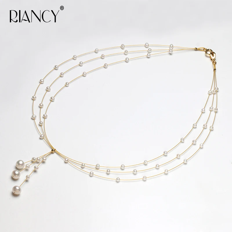 Ожерелье с жемчугом в виде звездного жемчуга характерное многослойное ожерелье