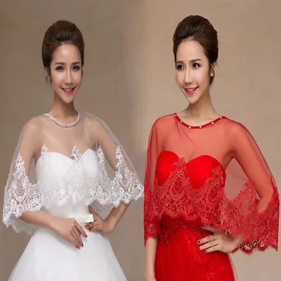 Свадебные кружевные обертки с круглым вырезом бело-красные свадебные платья 2019 |