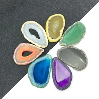 1 piece of irregular shape agate pendant rough agate necklace pendant for diy jewelry making fashion jewelry accessories