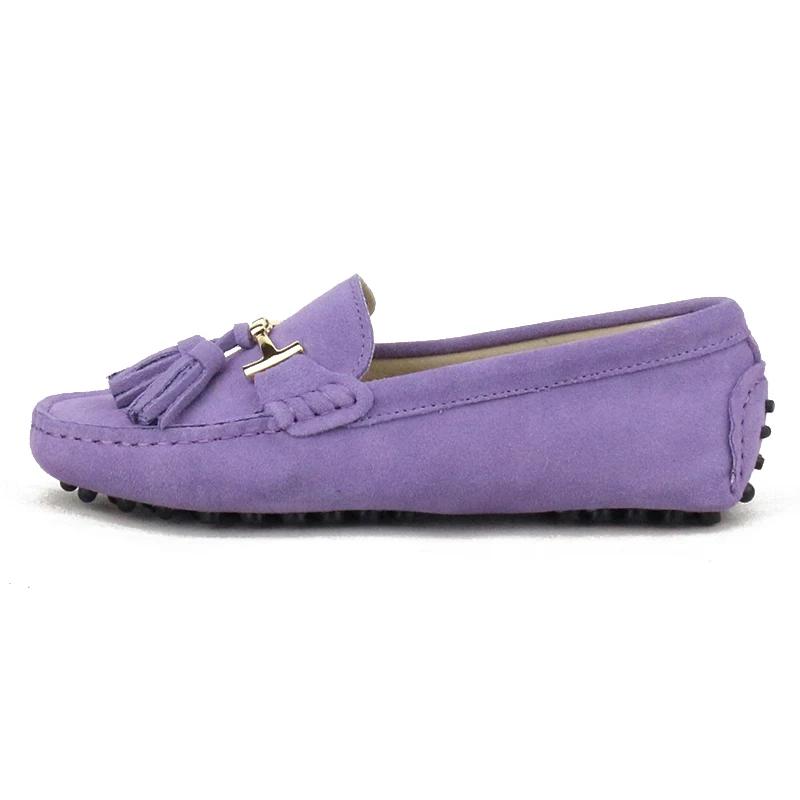 Dream purple Женская обувь на плоской подошве; повседневные лоферы из натуральной кожи на плоской подошве; женские мокасины; сезон весна-лето; женская обувь на плоской подошве; женская обувь для вождения - Цвет: Dream purple
