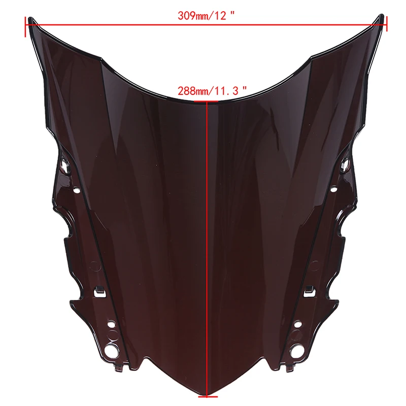 Черный/прозрачный ветровое стекло для мотоцикла велосипеда скутера с двойным