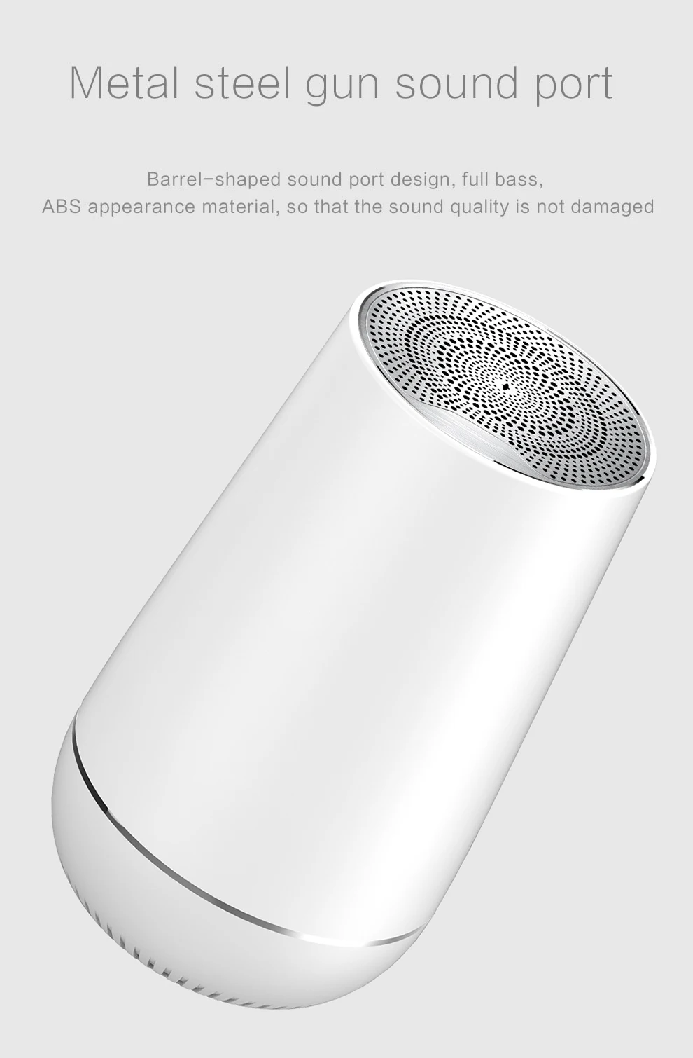 

Y5 Wireless Small Steel Gun Portable Barrel Heavy Stereo Music Surround Sound Bar Bass Card Mini Round Speaker Square Dance Card