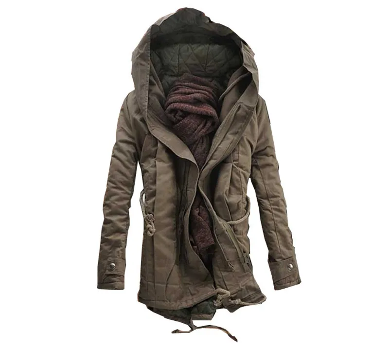 Лидер продаж мужская длинная теплая куртка Мужская модная с капюшоном зимняя