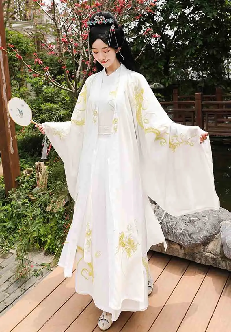 Мужской и Женский винтажный костюм Hanfu китайская старинная династия ханьфу