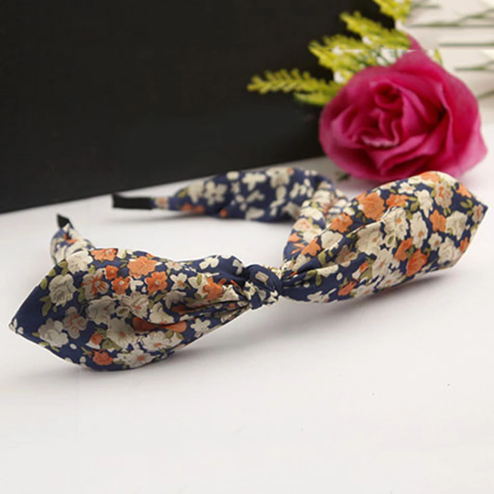 

Women Girls Fabric Cute Sweet Big Ribbon Bow Rabbit Ear Headbands Elastic Stretchy Striped Dot Hair Bands Hair Accessories Gifts