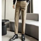 2021 брендовая одежда Мужская Весна slim fit повседневные деловые Костюмные брюкимужские модные хлопковые большие размеры брюки S-6XL