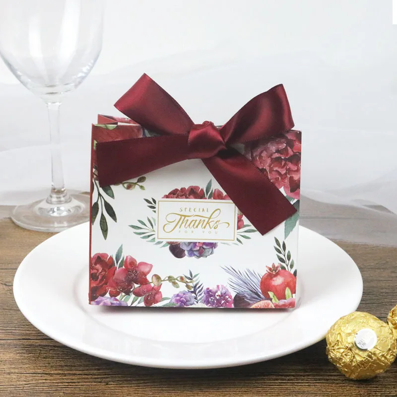 10 шт. бумажная коробка с лентой мраморной текстурой | Дом и сад