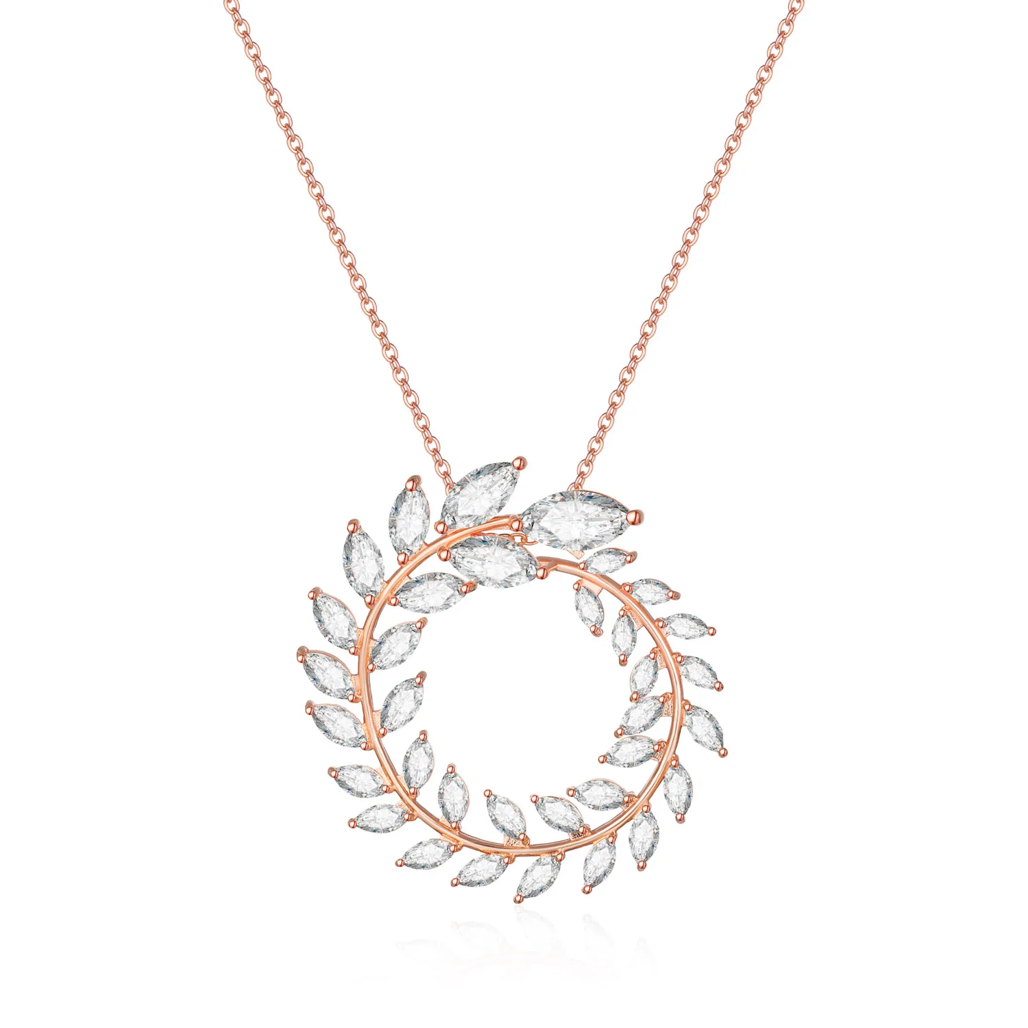 

Inlaid Stone Pendant Leaf Design Personality Banquet Prom Senior Aesthetic Woman Feast Ball Wedding