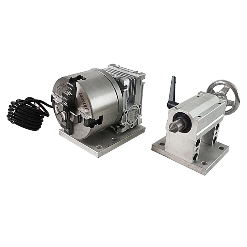 Ось вращения оси бабки 4th с 80 мм 4 кулачковый патрон для дерева/по металлу ЧПУ типа