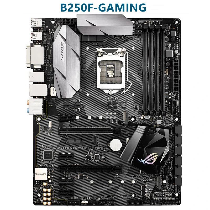 Материнская плата для б/у asus ROG STRIX B250F игровой настольный разъем LGA 1151 DDR4 B250 SATA3 USB3.0