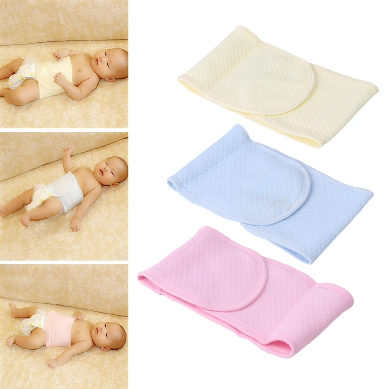 

Infant Umbilical Cord Care Belly Navel Belt Belly Protection Baby Newborn Soft Breathable White Cotton Umbilical Cord Care