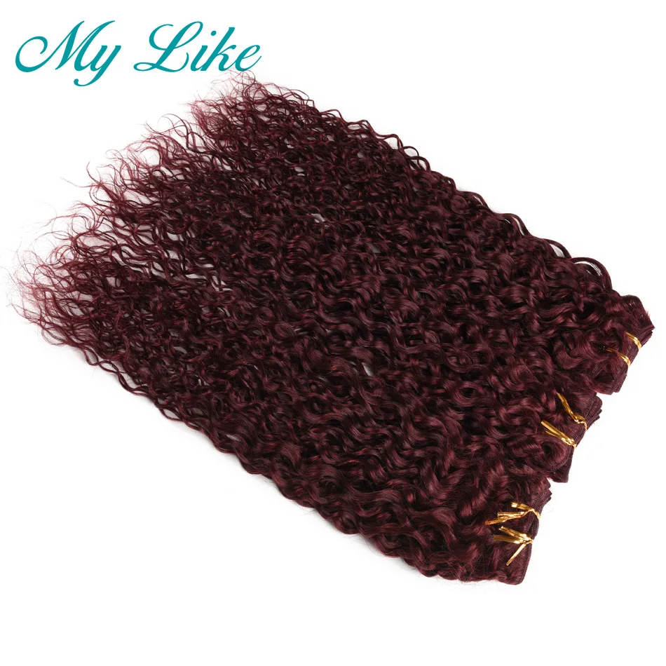 

99j Brazilian Water Wave Hair Bundles Red Burgundy Brazilian Hair Weave Bundles 100% Human Hair Extension 1/4 Bundles Deals