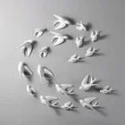 Керамические 3d-росписи с птицами, 1 шт., настенные украшения для дома, фигурки и миниатюры для украшения