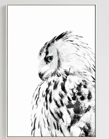 Северная Европа современная простая подвесная картина с перьями совой украшение