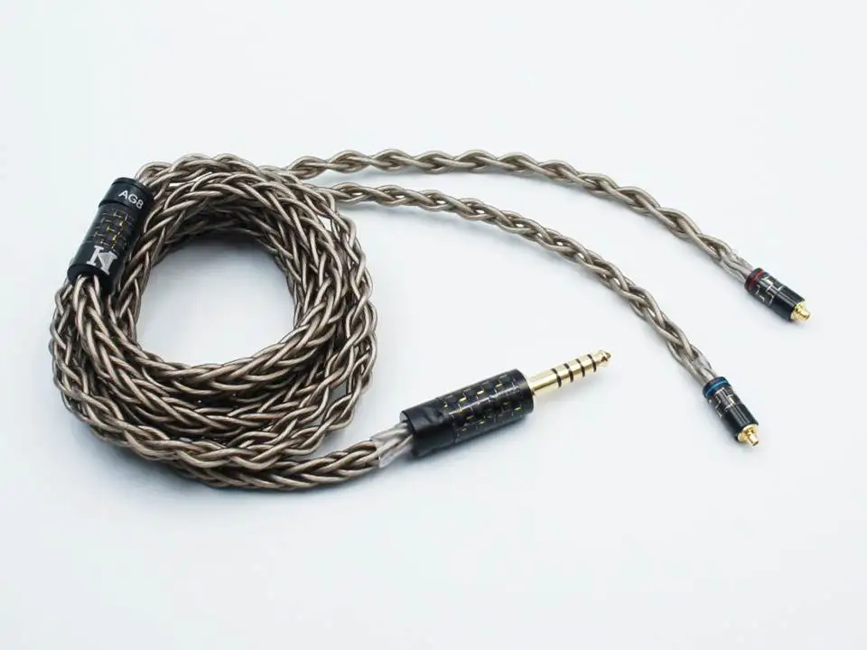 Серебристые Hi-Fi наушники-вкладыши серебристого цвета с 8 элементами is Audio AG8 Flagship |