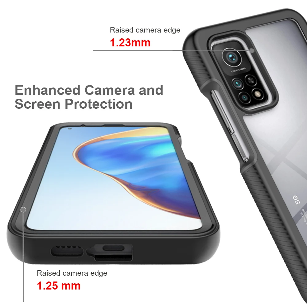 

Fashion Bring Transparent Phone Case For Xiaomi Redmi 10T PRO K30S Luxury Shockproof Anti-fall Heavy Protection PC Back Cover