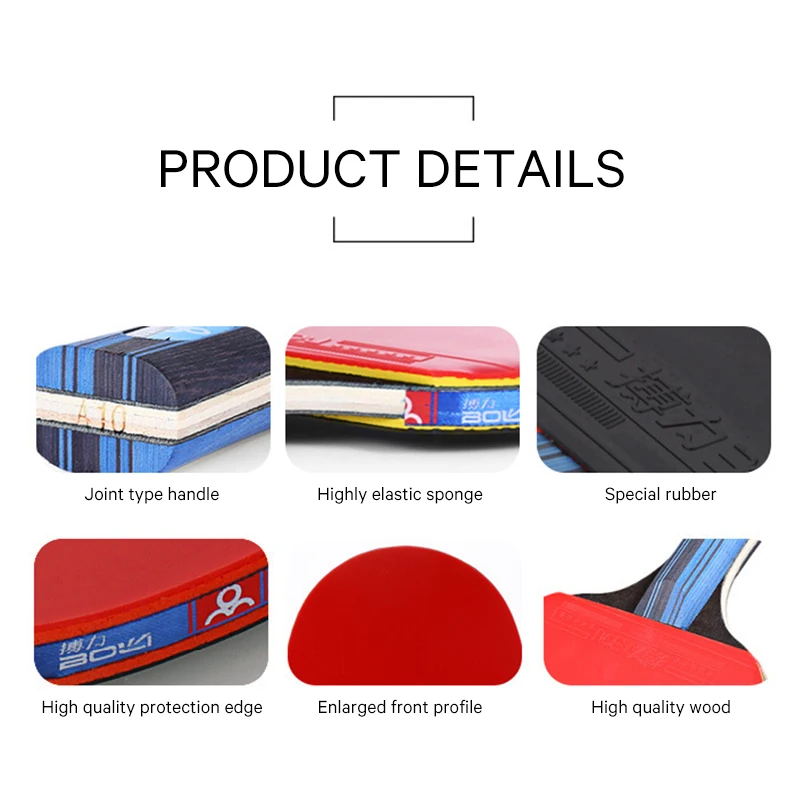 Ракетка для настольного тенниса 2 шт./лот ракетка ракетки с двойным лицом и