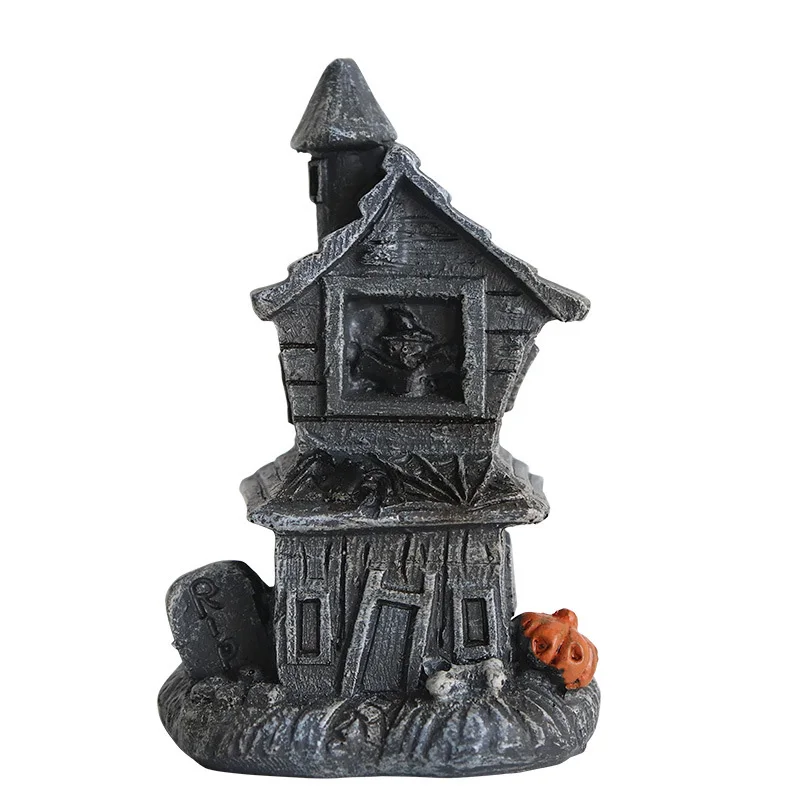 

Miniature Castle Haunted House Halloween Decoration Horror Props Home Bar KTV Table Ornament Halloween Party Decor Supplies