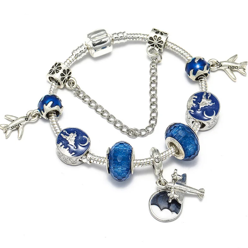 TOGORY розовый бисер браслет и серебристого цвета брендовый для женщин Дети DIY