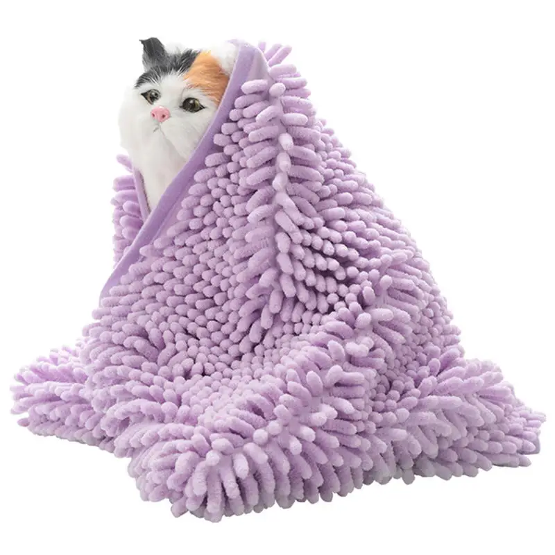 Полотенце для сушки домашних животных абсорбирующее банное одеяло из волокна и