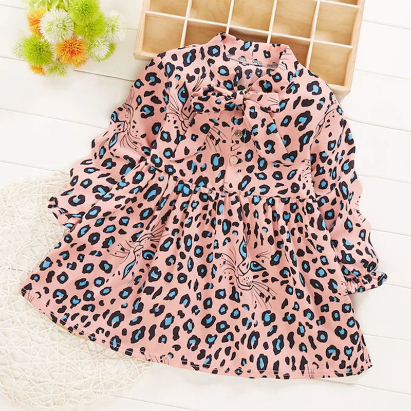 Весенне-осеннее платье для девочек Плиссированное Платье малышей Детское vestidos с