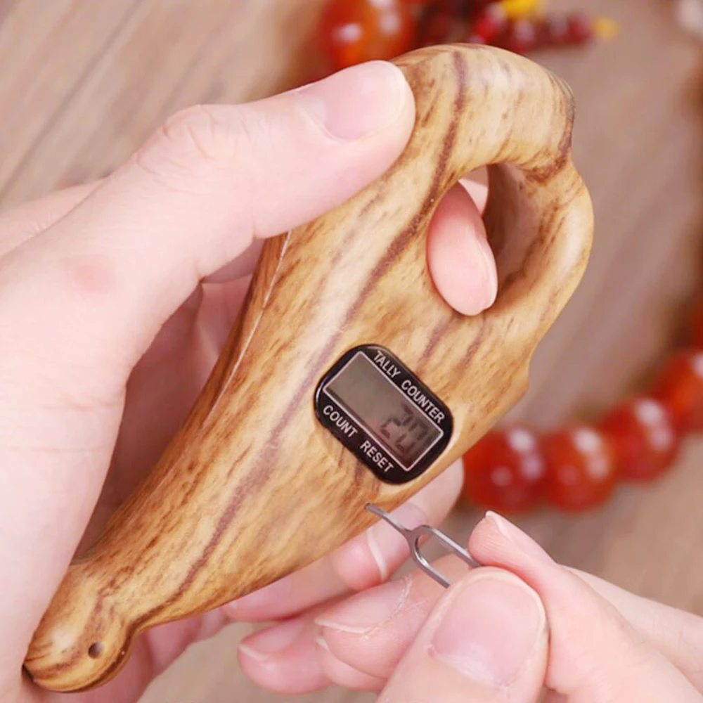 

ABS Scroll Relaxation Battery Powered Decompression Toy Mini Handheld Digital Display Buddha Beads Counter Portable For Buddhist