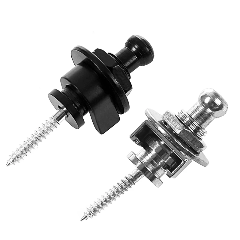 

20X круглая головка гитары бас ремешок замки Шаллер Стиль стреплаки, серебристый и черный