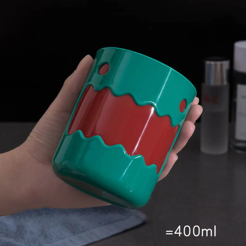 Простая чашка для мытья рта с рисунком пары креативная пластиковая зубная щетка