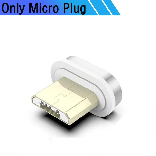 Only Micro Plug Тип C Магнитный кабель Micro Usb 3A быстрой зарядки и передачи данных кабель для android-устройств для huawei Honor Note 10 samsung A50 A70 Магнитная разъем - Цвет: Only Micro Plug