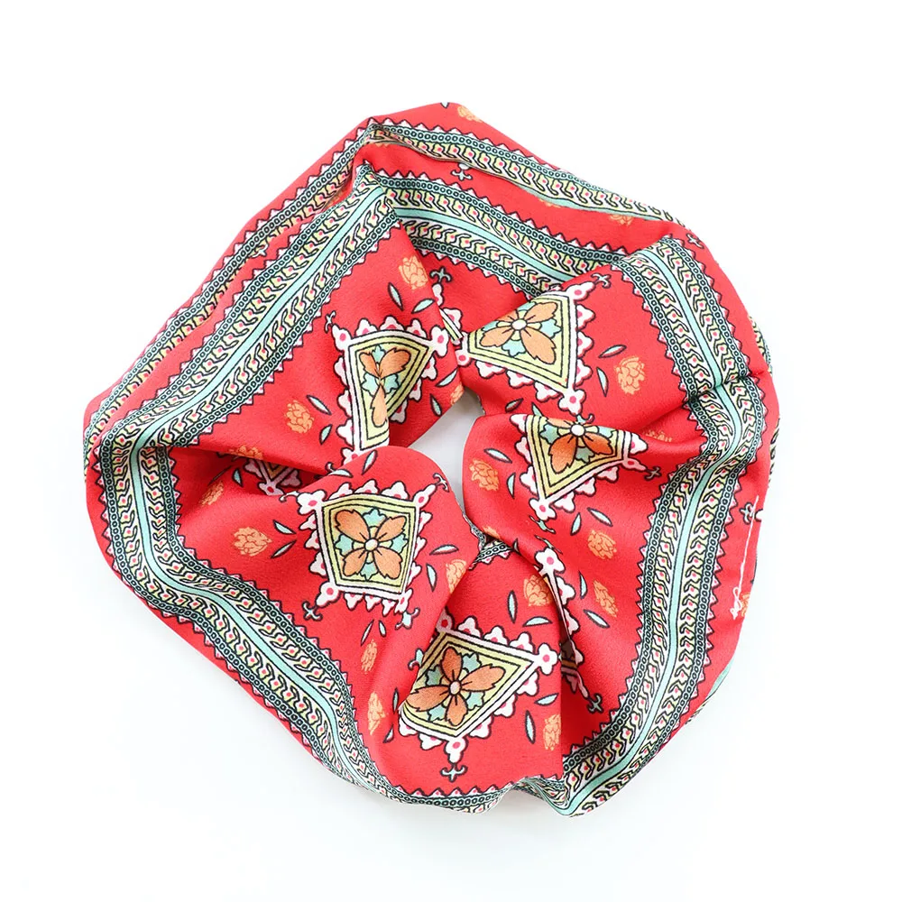 Суперкрупные накладки на волосы хвост с шелковым принтом Bohimia корейские
