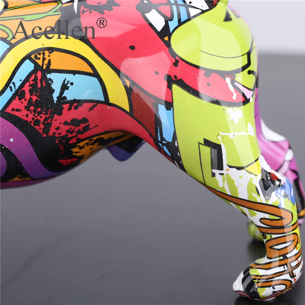 Креативные фигурки разноцветный бульдог домашний декор Современная