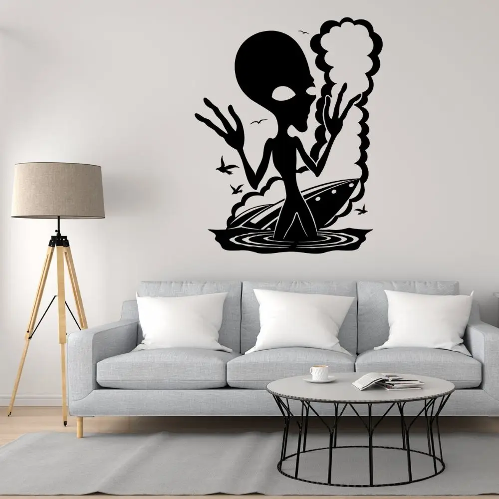 

Sticker Decal Scary Vinyl Alien Silhouette Wall Aesthetics Sticker Home And Bedroom Art Decoration A003096