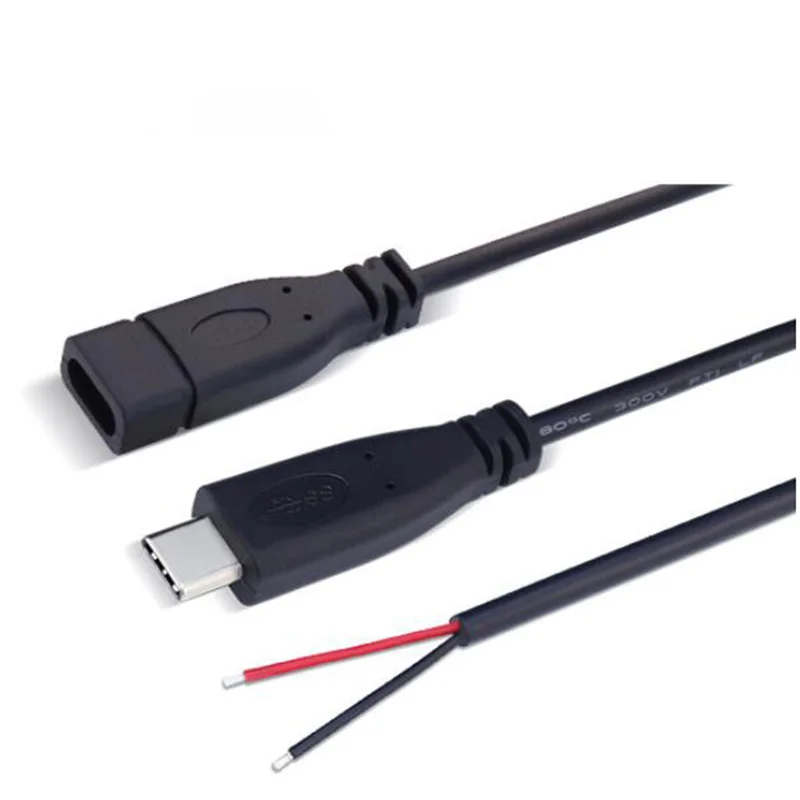 2pin 4pin провод USB 2 0 Тип C Мужской Женский Разъем Удлинительный тип сварки USB-C DIY