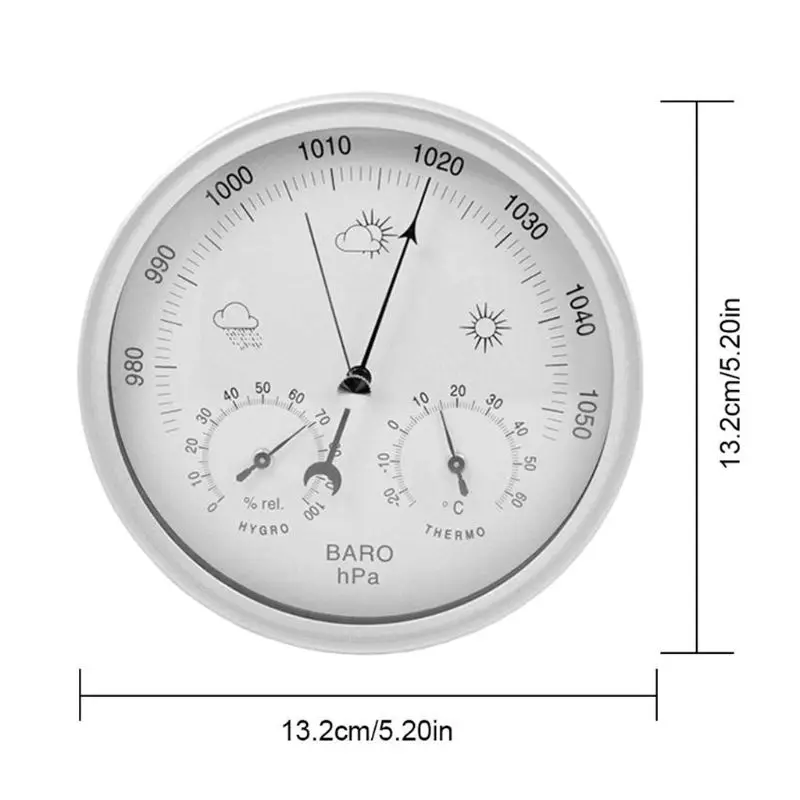 

Hygrometer High Accuracy Pressure Gauge Air Weather Instrument Barometer