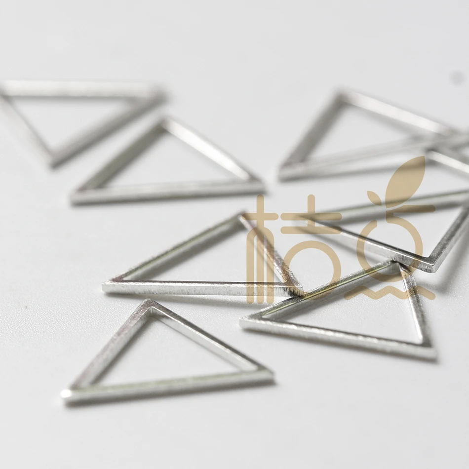 Цельный цельный треугольный соединитель из стерлингового серебра 14 6 мм