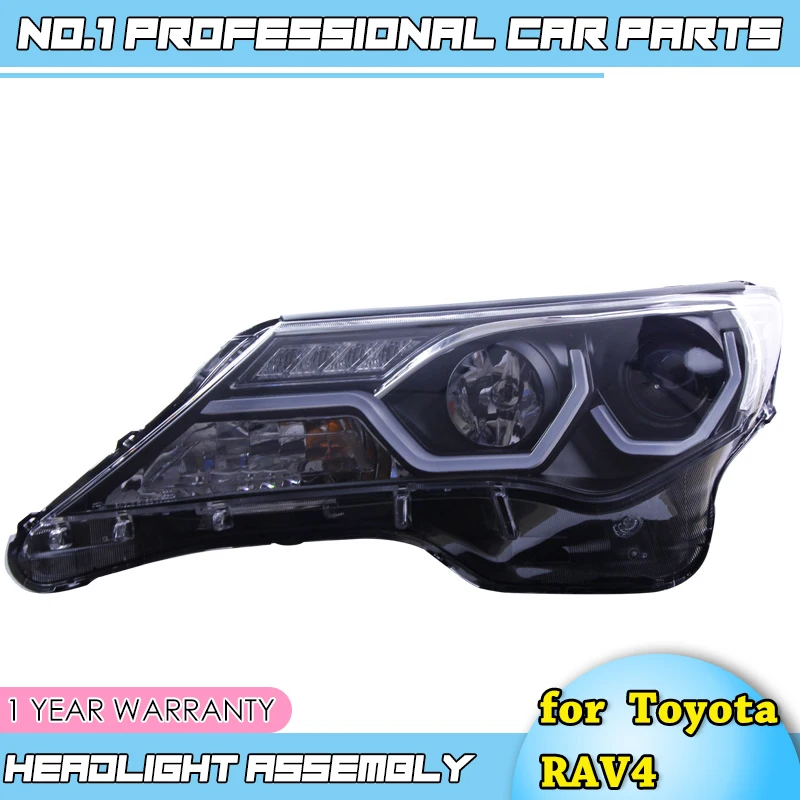 

car accessories for Toyota RAV4 Headlights 2014 2015 2016 RAV4 LED Headlight DRL Bi Xenon Lens High Low Beam