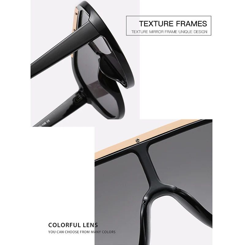 

fashion Pilot Gradient sunglasses women Brand designer oversized luxury Sun Glasses Female shadow glasses oculos
