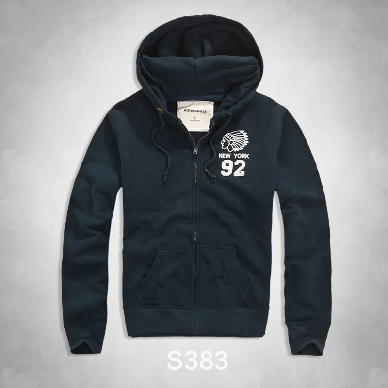 S383 dark blue Повседневные мужские толстовки, осенняя однотонная армейская зеленая Черная куртка-бомбер, модная ветровка на молнии с капюшоном, тактическая Мужская толстовка Pullo - Цвет: S383 dark blue