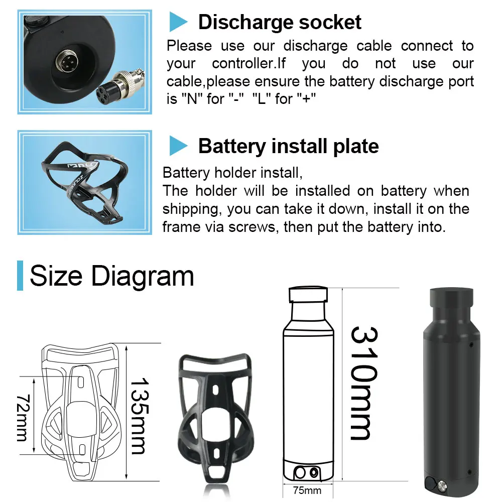 Мини-бутылка 36V 10.5Ah 36 вольт 7Ah Sanyo/samsung батарея для электровелосипеда с USB+ держатель для 500W 250W 8Fun BBS01 BBS02 Tsdz2 мотор