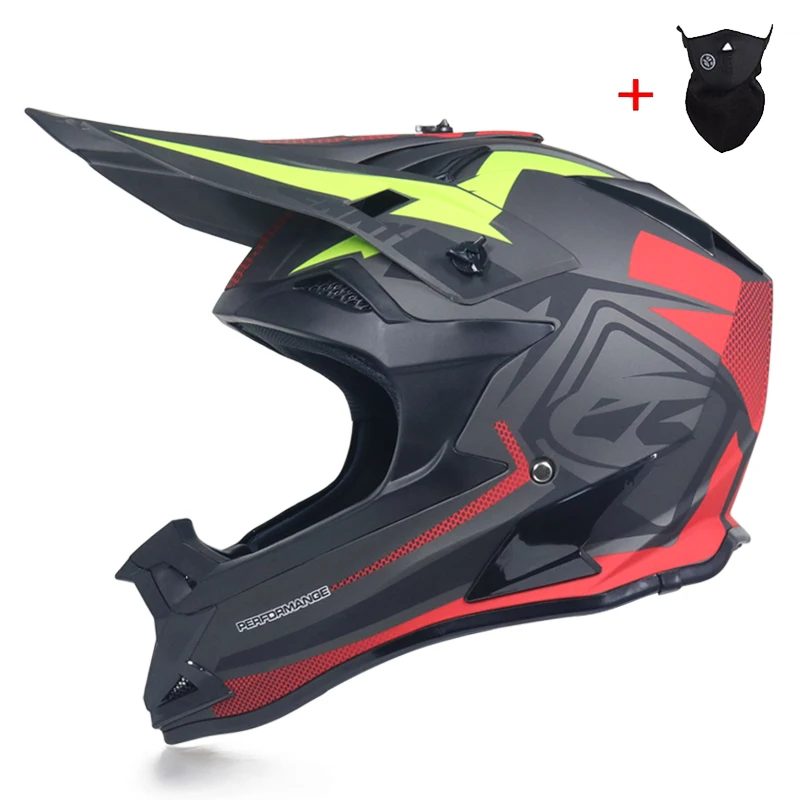 MSUEFKD мужские высокопрочные на открытом воздухе внедорожные мотоциклетные Moto Dirt Bike Racing набор шлемов гоночный шлем велосипедные перчатки - Цвет: 1b
