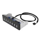 ALLOYSEED 5,25 дюймов 9 Pin до 7 Порты USB 2,0 концентратор CD-Встроенная память отсек для жесткого диска компакт-дисков Встроенная память спереди Панель с концентратор чип для компьютера чехол