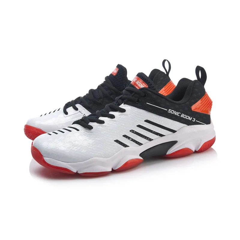 Мужская обувь для бадминтона Li-Ning SONIC BOOM 3,0, профессиональная обувь для бадминтона с углеродной подкладкой, спортивная обувь li ning AYZP009-3