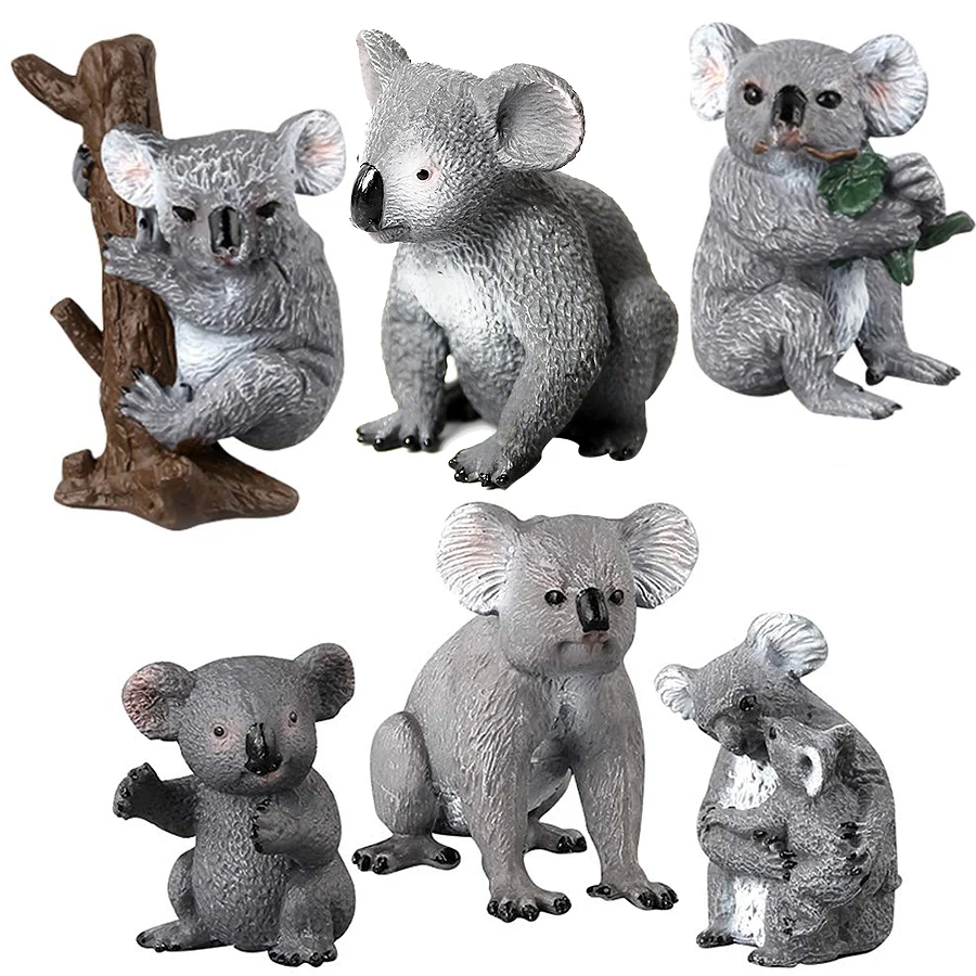 Реалистичная фигурка дикой жизни зоопарк джунглей коала настоящие животные