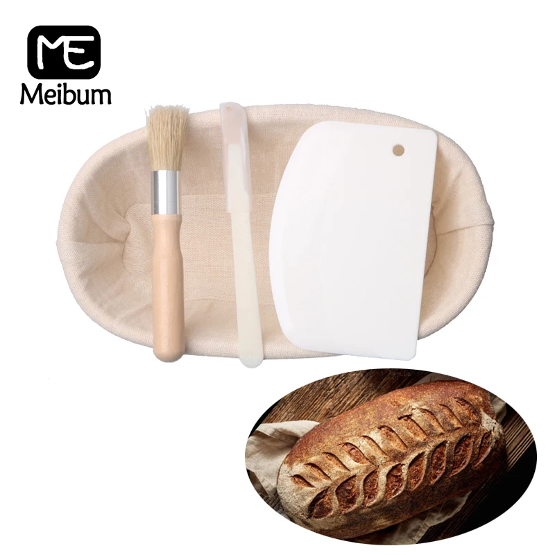 Набор из 4 предметов стыковочный ротанговый корзина Овальный баннетон подложка